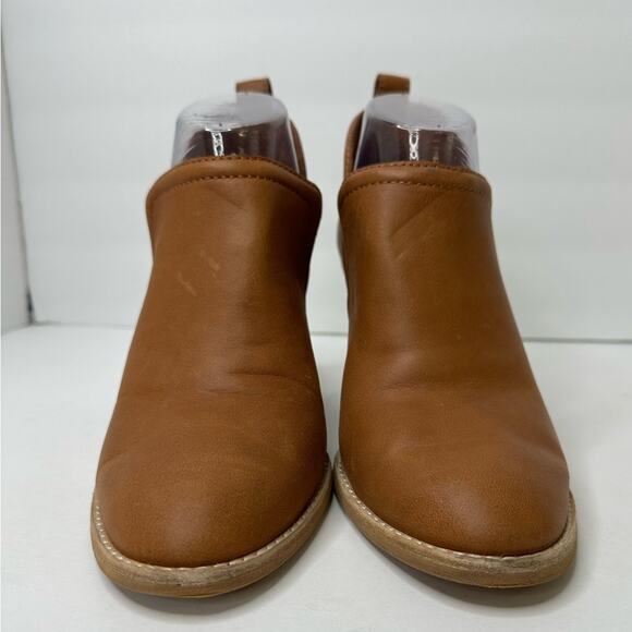 Jeffrey Campbell Womens size 8 Rosalee Tan Leather Bootie Western Stacked Block - Picture 2 of 14